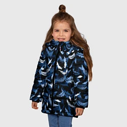 Куртка зимняя для девочки Drain monsters, цвет: 3D-черный — фото 2