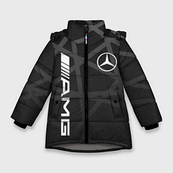 Куртка зимняя для девочки MERCEDES - BENZ МЕРСЕДЕС, цвет: 3D-светло-серый