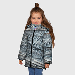 Куртка зимняя для девочки Текстура скалы Mountain Stone, цвет: 3D-красный — фото 2
