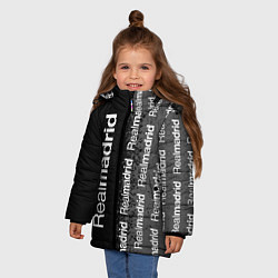 Куртка зимняя для девочки РЕАЛ МАДРИД Краска, цвет: 3D-черный — фото 2