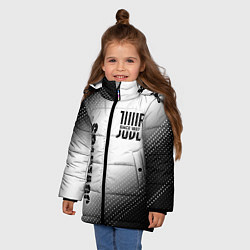Куртка зимняя для девочки JUVENTUS Juventus Градиент, цвет: 3D-черный — фото 2