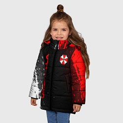 Куртка зимняя для девочки Resident evil амбрелла, цвет: 3D-черный — фото 2