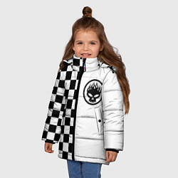 Куртка зимняя для девочки Offspring punk, цвет: 3D-черный — фото 2