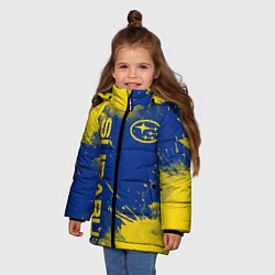 Куртка зимняя для девочки SUBARU - СУБАРУ БРЫЗКИ КЛАССИЧЕСКИЕ, цвет: 3D-светло-серый — фото 2
