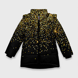 Куртка зимняя для девочки ЗВЕЗДОПАД STARFALL, цвет: 3D-черный