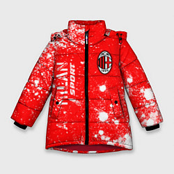 Куртка зимняя для девочки AC MILAN AC Milan Sport Арт, цвет: 3D-красный