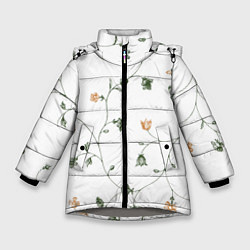 Куртка зимняя для девочки Весенний вьюн, цвет: 3D-светло-серый