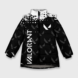 Куртка зимняя для девочки Valorant ВАЛОРАНТ паттерн, цвет: 3D-светло-серый