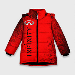 Куртка зимняя для девочки ИНФИНИТИ Infinity Шум, цвет: 3D-черный