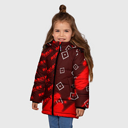 Куртка зимняя для девочки РОБЛОКС Графика Паттерны, цвет: 3D-черный — фото 2