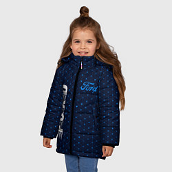 Куртка зимняя для девочки FORD Ford - Абстракция, цвет: 3D-черный — фото 2