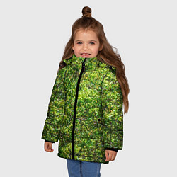 Куртка зимняя для девочки Камуфляж Дубки, цвет: 3D-красный — фото 2