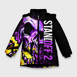 Куртка зимняя для девочки FEED STANDOFF 2, цвет: 3D-черный