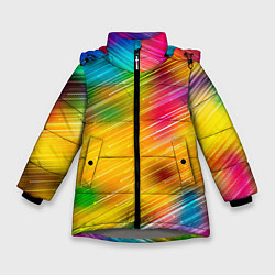Куртка зимняя для девочки RAINBOW POLYCHROME, цвет: 3D-светло-серый
