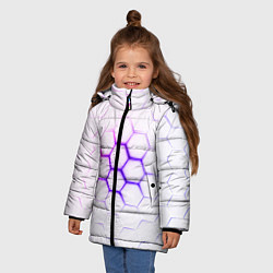 Куртка зимняя для девочки НЕОНОВОЕ СВЕЧЕНИЕ ИЗ ПОД ПЛИT, цвет: 3D-черный — фото 2