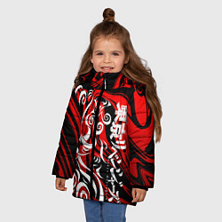 Куртка зимняя для девочки ТОКИЙСКИЕ МСТИТЕЛИ МАНГА, цвет: 3D-черный — фото 2