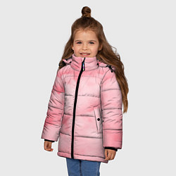 Куртка зимняя для девочки Розовые небеса, цвет: 3D-черный — фото 2