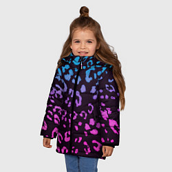 Куртка зимняя для девочки Леопардовый градиент, цвет: 3D-светло-серый — фото 2