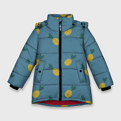 Куртка зимняя для девочки Pineapplы, цвет: 3D-красный