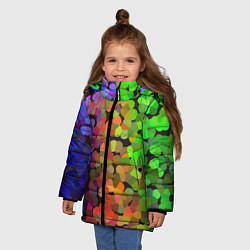 Куртка зимняя для девочки Яркая палитра красок - блики, цвет: 3D-светло-серый — фото 2
