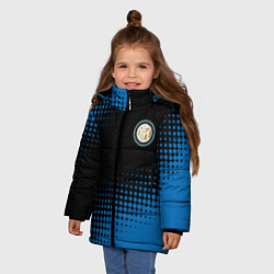 Куртка зимняя для девочки Inter абстракция, цвет: 3D-черный — фото 2