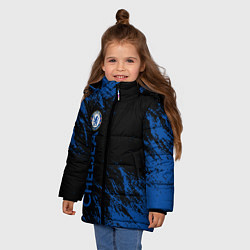 Куртка зимняя для девочки Chelsea текстура, цвет: 3D-светло-серый — фото 2