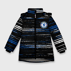 Зимняя куртка для девочки Chelsea челси лого