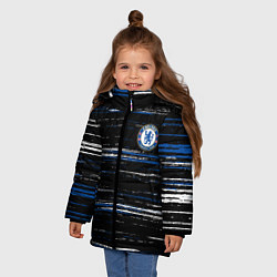 Куртка зимняя для девочки Chelsea челси лого, цвет: 3D-светло-серый — фото 2