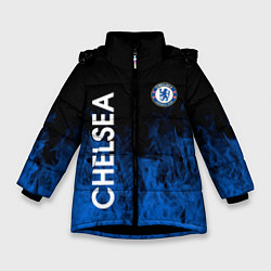 Куртка зимняя для девочки Chelsea пламя, цвет: 3D-черный