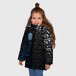 Куртка зимняя для девочки Psg брызги красок, цвет: 3D-светло-серый — фото 2