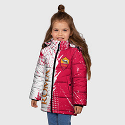 Куртка зимняя для девочки Roma краска, цвет: 3D-светло-серый — фото 2