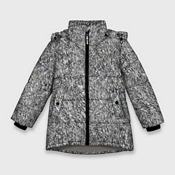 Куртка зимняя для девочки Фольга мелкая, цвет: 3D-светло-серый