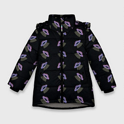 Куртка зимняя для девочки Летающие тарелки, цвет: 3D-светло-серый