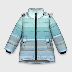 Куртка зимняя для девочки Морские линии, цвет: 3D-светло-серый