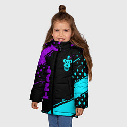 Куртка зимняя для девочки Фредди - neon, цвет: 3D-черный — фото 2