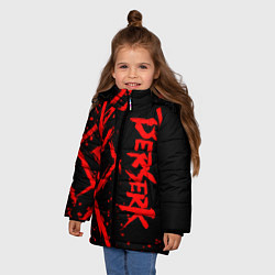 Куртка зимняя для девочки БЕРСЕРК : Паттерн - клеймо жертвы, цвет: 3D-черный — фото 2