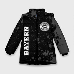 Куртка зимняя для девочки Bayern sport на темном фоне: символ и надпись верт, цвет: 3D-черный