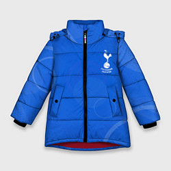 Куртка зимняя для девочки Tottenham hotspur Голубая абстракция, цвет: 3D-красный