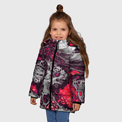 Куртка зимняя для девочки Ожег, цвет: 3D-красный — фото 2