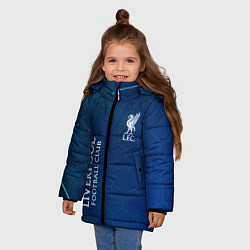 Куртка зимняя для девочки Liverpool Соты Абстракция, цвет: 3D-красный — фото 2