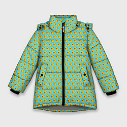 Куртка зимняя для девочки Ути ути-пути Голубой, цвет: 3D-светло-серый