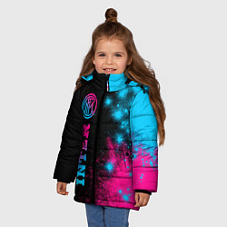 Куртка зимняя для девочки Inter - neon gradient: по-вертикали, цвет: 3D-черный — фото 2