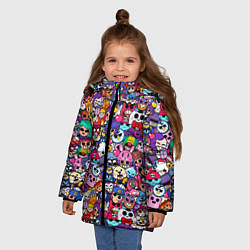 Куртка зимняя для девочки Brawl stars - бравлеры бойцы, цвет: 3D-светло-серый — фото 2