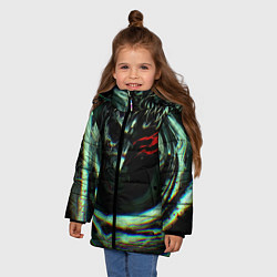 Куртка зимняя для девочки Берсерк Гатс В Плаще, цвет: 3D-красный — фото 2