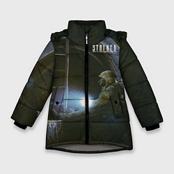 Куртка зимняя для девочки STALKER Одиночка В Коллекторе, цвет: 3D-светло-серый