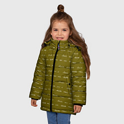 Куртка зимняя для девочки Золотая любовь, цвет: 3D-черный — фото 2