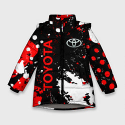 Куртка зимняя для девочки Toyota - краска, цвет: 3D-светло-серый