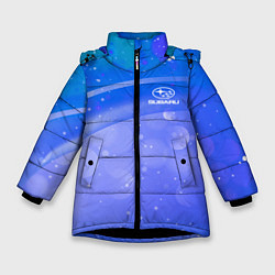 Куртка зимняя для девочки Субару - sport, цвет: 3D-черный