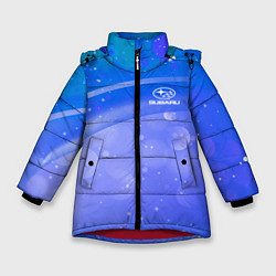 Куртка зимняя для девочки Субару - sport, цвет: 3D-красный