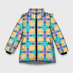 Зимняя куртка для девочки Мозаика лепестки